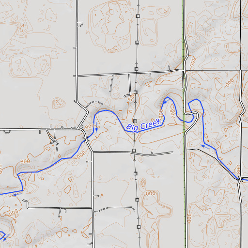OpenTopoMap map of Marble Creek, IN