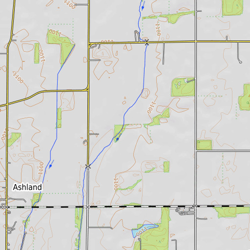 OpenTopoMap map of Number One Arm, IN