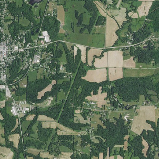 Aerial imagery of Ore Branch, IN