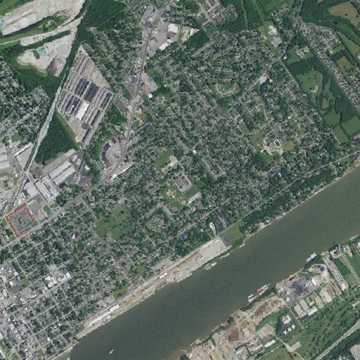 Aerial imagery of Parkview Junior High School, IN