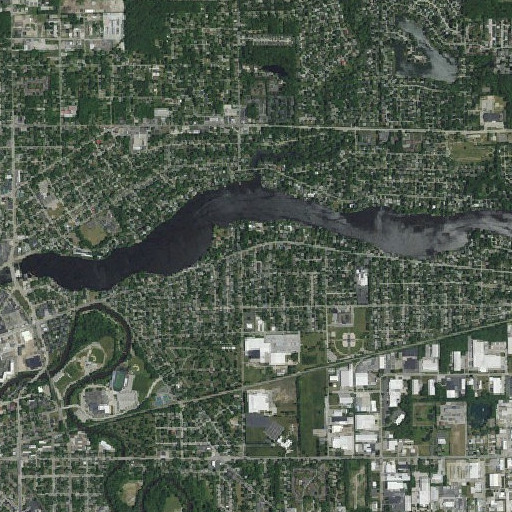 Aerial imagery of Puterbaugh Creek, IN