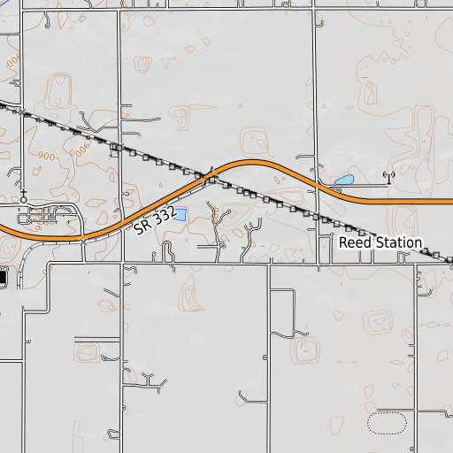 OpenTopoMap map of Reed Branch, IN