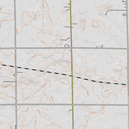 OpenTopoMap map of Schultz Lake, IN