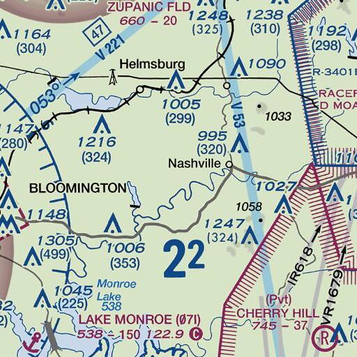 FAA VFR chart of Sciscoe Branch, IN