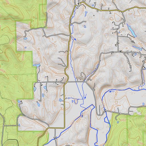 OpenTopoMap map of Sciscoe Branch, IN