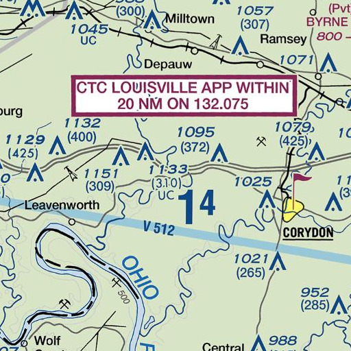 FAA VFR chart of Scout Mountain, IN
