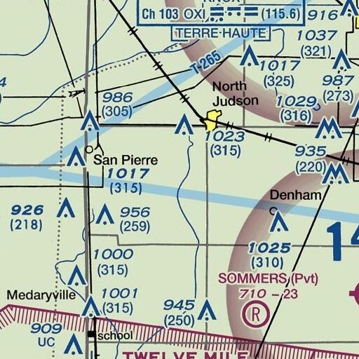 FAA VFR chart of Sharp Ditch, IN