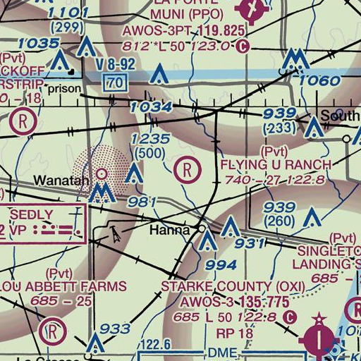 FAA VFR chart of Sheldon Arm, IN