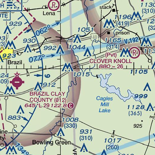 FAA VFR chart of Slate Run, IN