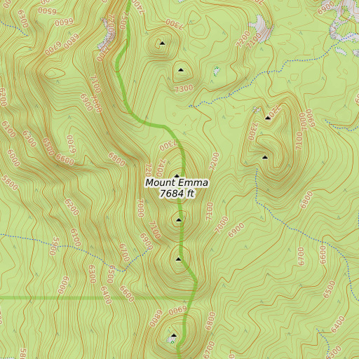 OpenTopoMap map of Mount Emma, AZ