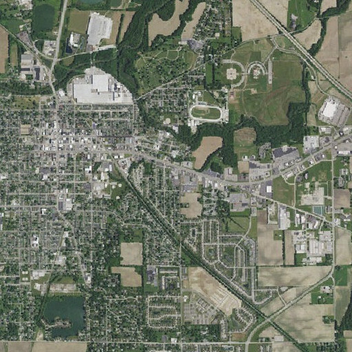 Aerial imagery of Township School, IN