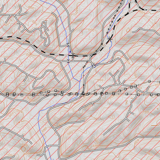 OpenTopoMap map of Turkey Creek, IN