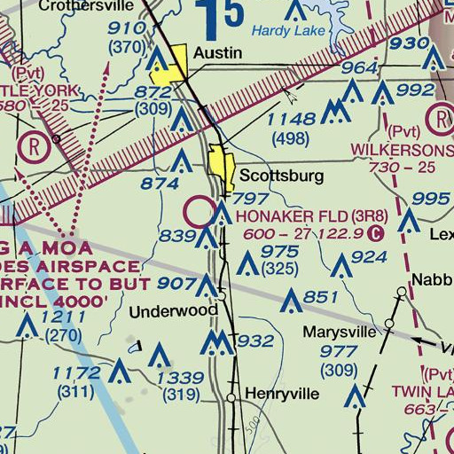 FAA VFR chart of Vienna Branch, IN