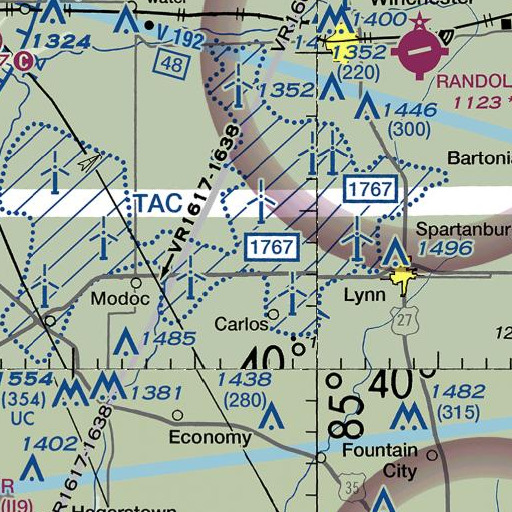 FAA VFR chart of Villa Run, IN