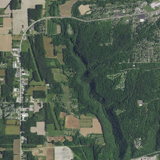 Aerial imagery of Wallace Falls, IN
