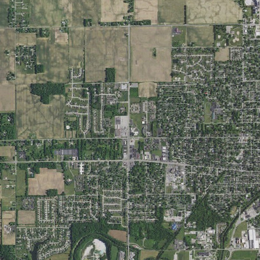 Aerial imagery of Wallace Elementary School, IN