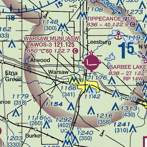 FAA VFR chart of Walnut Creek, IN