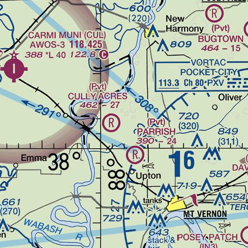 FAA VFR chart of War Branch, IN