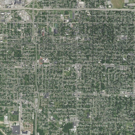 Aerial imagery of Washington School, IN