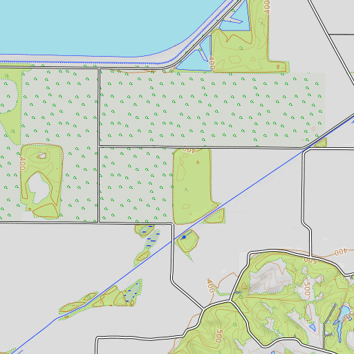 OpenTopoMap map of Watson Lateral, IN