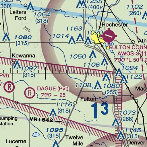 FAA VFR chart of Werner Ditch, IN
