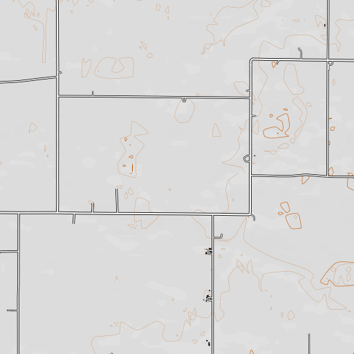 OpenTopoMap map of Werner Ditch, IN