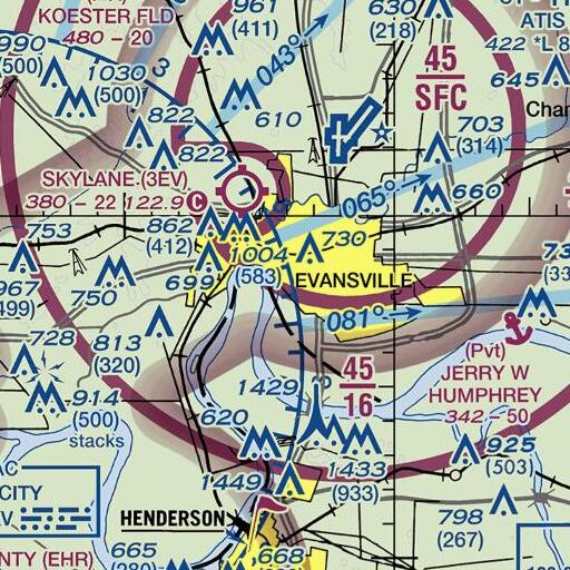 FAA VFR chart of Wheeler School, IN