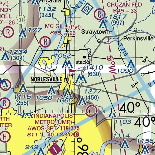 FAA VFR chart of White River Elementary School, IN