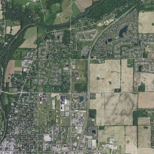 Aerial imagery of White River Elementary School, IN