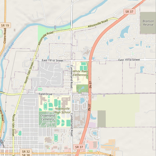 OpenStreetMap map of White River Elementary School, IN