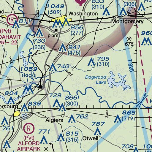 FAA VFR chart of Whittier School, IN