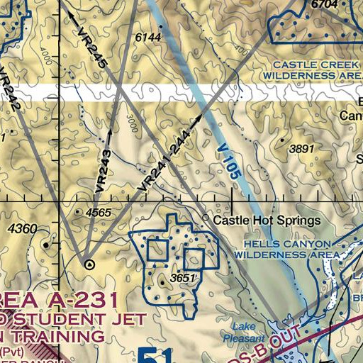FAA VFR chart of Ensign Spring, AZ
