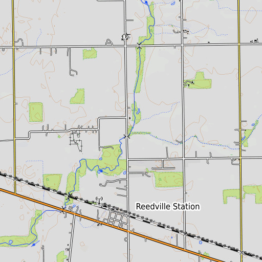 OpenTopoMap map of Wilson Ditch, IN