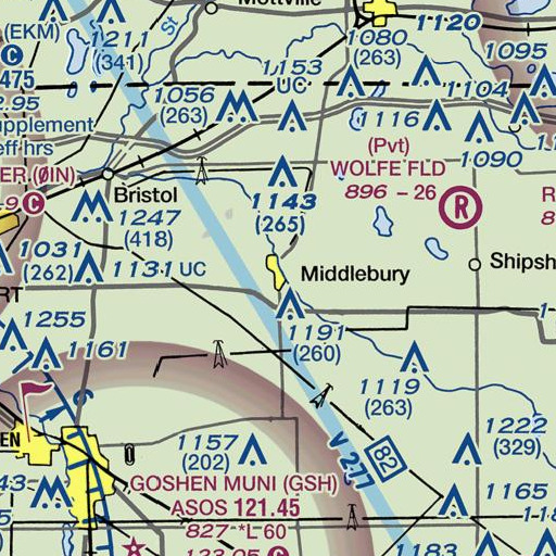FAA VFR chart of Middlebury Elementary School, IN