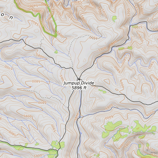 OpenTopoMap map of Jumpup Divide, AZ