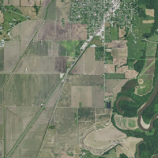 Aerial imagery of Worthington Elementary School, IN
