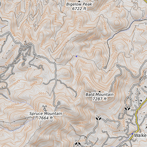 OpenTopoMap map of Pear Spring, AZ