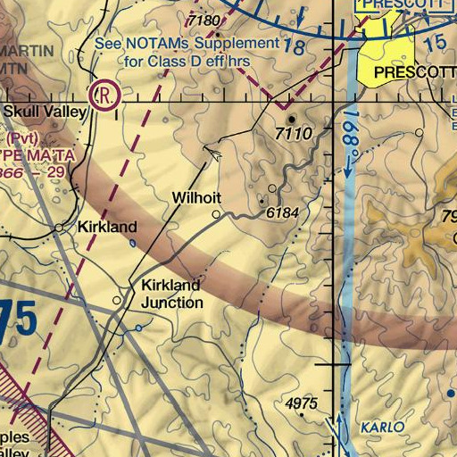 FAA VFR chart of Wilhoit Spring, AZ