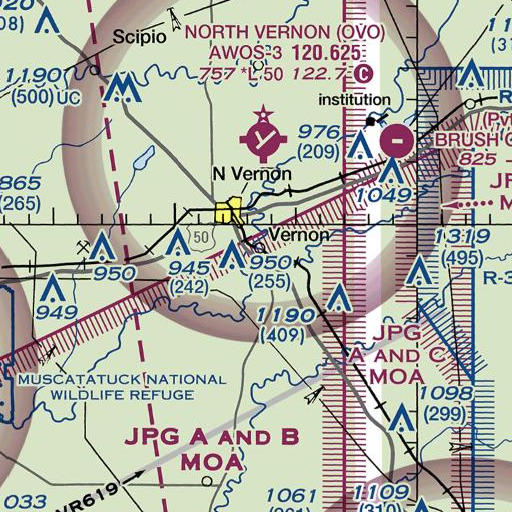 FAA VFR chart of Vernon Elementary School, IN