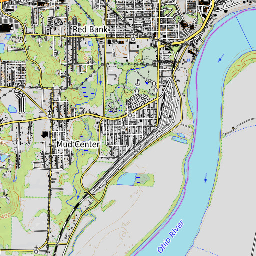 OpenTopoMap map of Saint Agnes School, IN
