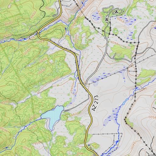 OpenTopoMap map of Cold Spring, AZ