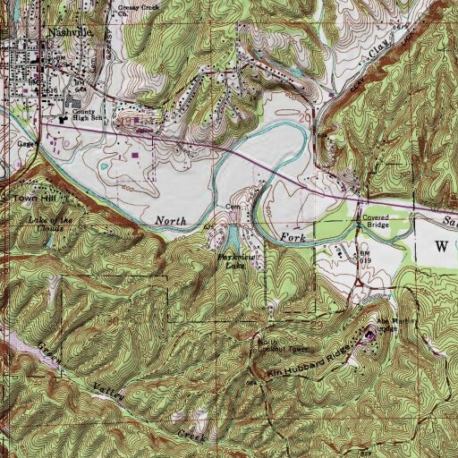 USGS 24K topo map of Parkview Lake Dam, IN