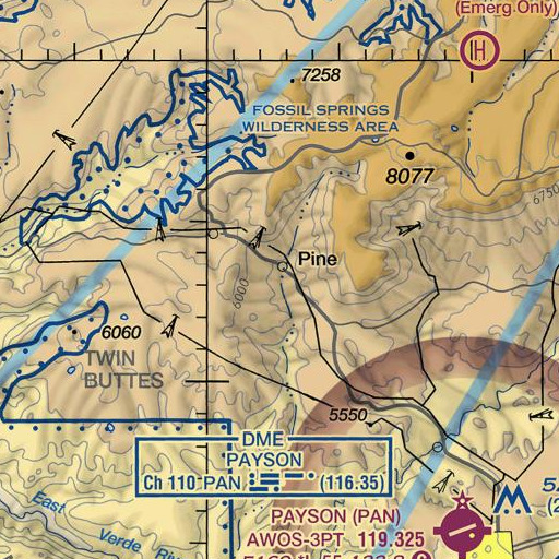 FAA VFR chart of Pine Post Office, AZ
