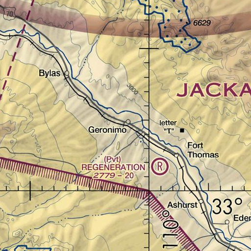 FAA VFR chart of Geronimo Post Office, AZ