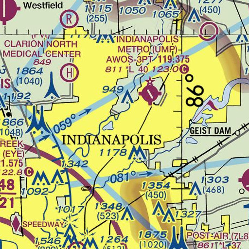 FAA VFR chart of Ivy Branch, IN