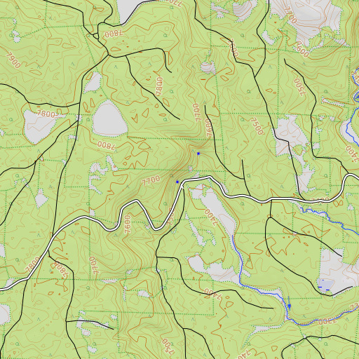 OpenTopoMap map of Ess Spring, AZ