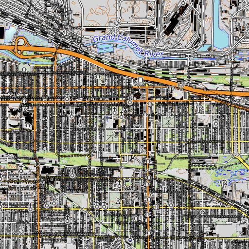 OpenTopoMap map of Jefferson Elementary School, IN