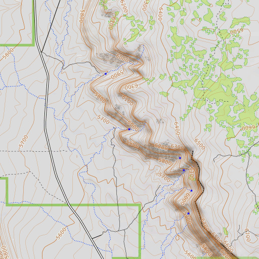OpenTopoMap map of House Rock Spring, AZ