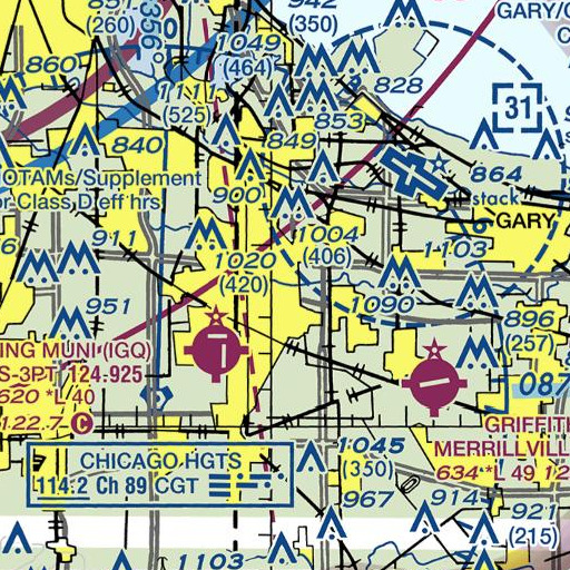 FAA VFR chart of Beech Park, IN