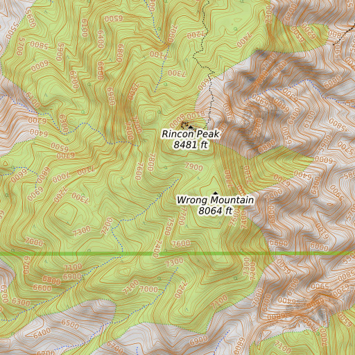 OpenTopoMap map of Bear Wallow Spring, AZ